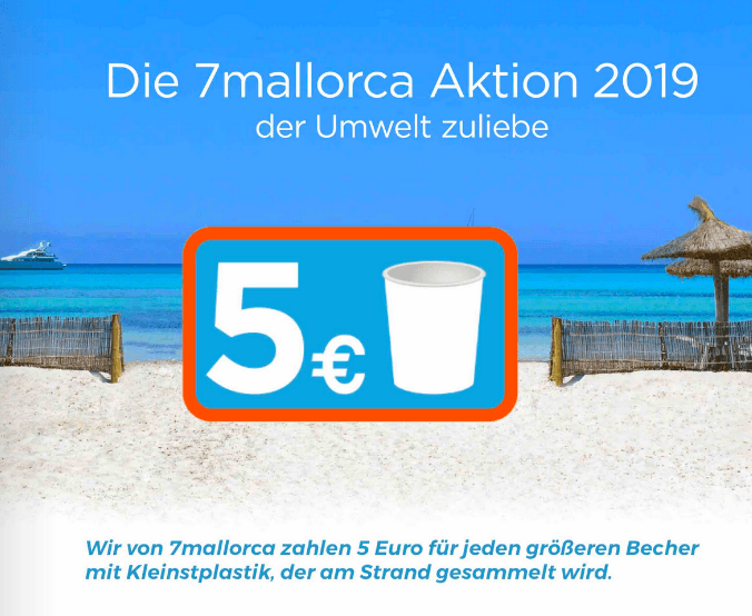 Aktion 5 Euro pro Becher mit Kleinstplastik