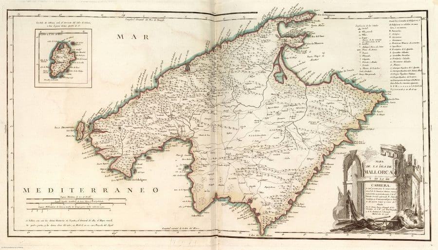 Historische Karte von Mallorca